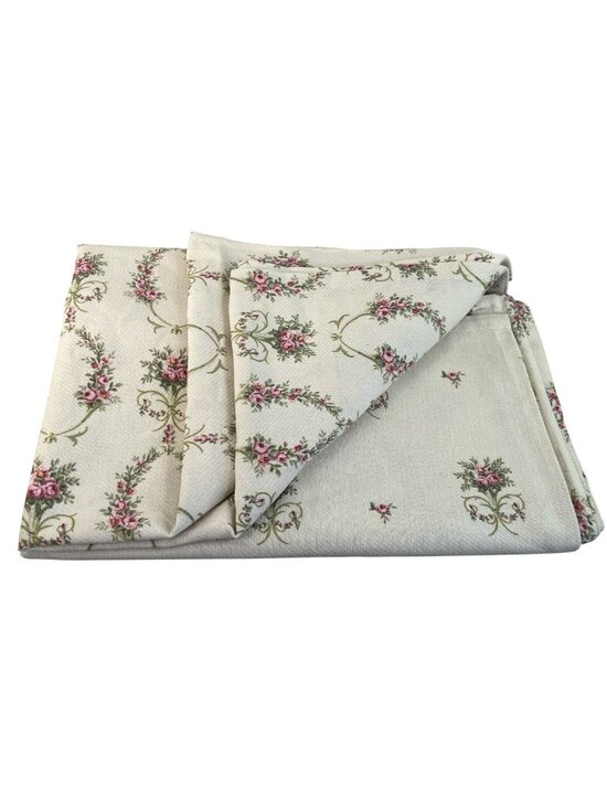 Unbranded Other - vtg shabby chic cottagecore roses cotton bed spread queen/full 80x44''
